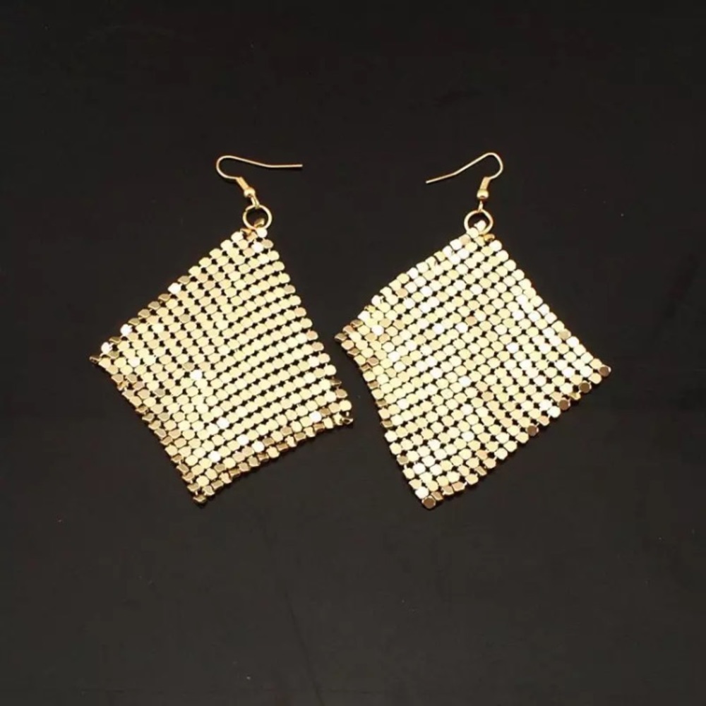 Gold Tone Dangle Long Earrings